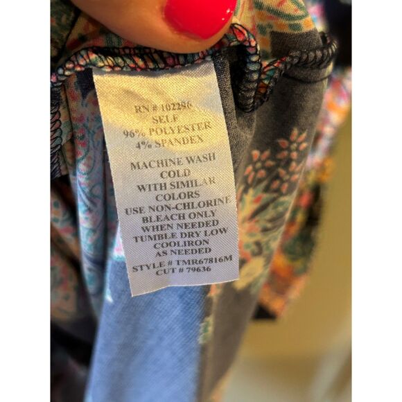 Connected Apparel Jersey Wrap Dress - Size 10 - Picture 5 of 6